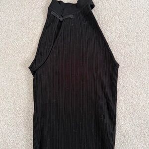 Elegant Black Halter Top